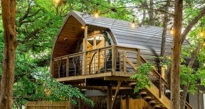 Magical Treehouse Retreat with Creek Views near Forestburg Forest in Forestburg, Texas