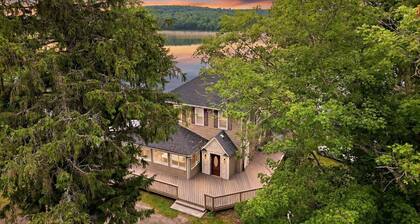 Swan Lake Large Family Cabin with Lake Views and Outdoor Fire Pit
