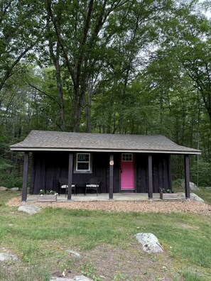 Exterior - Charming Cabin Retreat with Porch & Firepit Nights in Voluntown, Connecticut (Voluntown)
