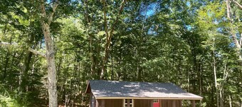 Charming Cabin Retreat with Porch & Firepit Nights in Voluntown, Connecticut