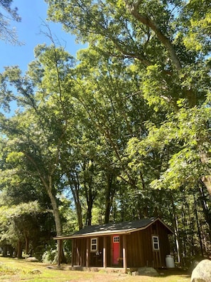 Exterior - Charming Cabin Retreat with Porch & Firepit Nights in Voluntown, Connecticut (Voluntown)