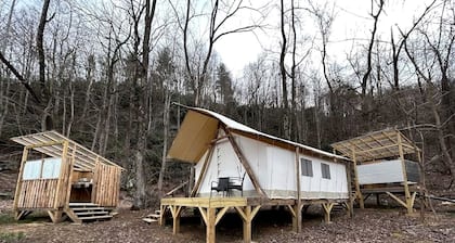 Romantic Glamping Tent Amazing for a Couples Escape in Moravian Falls, North Carolina