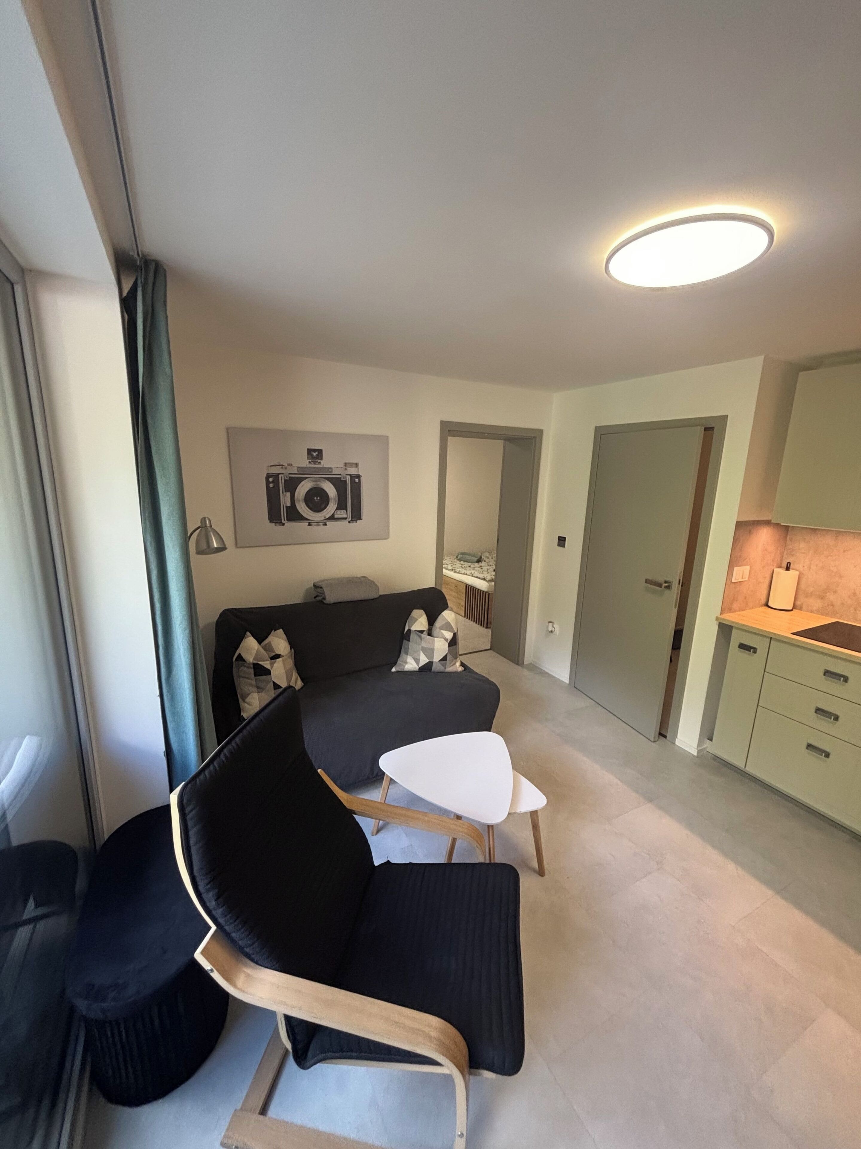 Appartement Deluxe, balcon, vue ville | Coin séjour