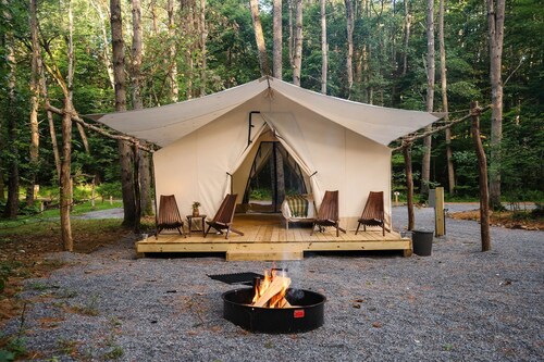 Luxury Canvas Group Glamping Tent | Adirondacks in Corinth, NY