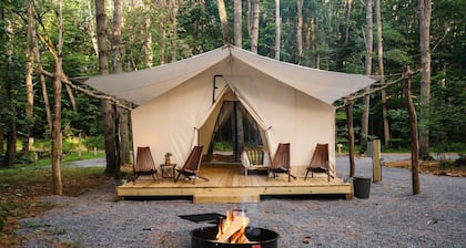 Luxury Canvas Group Glamping Tent | Adirondacks in Corinth, NY