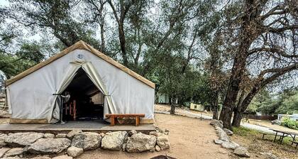 Peaceful Affordable Glamping Tent with Scenic Nature Views near San Diego in Pauma Valley, California
