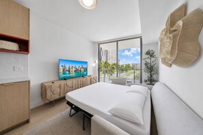 Leilighet – deluxe, byutsikt | Oppholdsområde