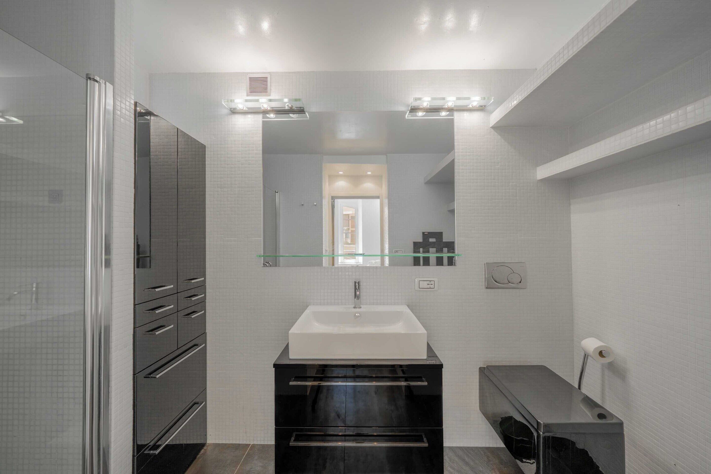 Appartement | Salle de bain | Sèche-cheveux, serviettes fournies, shampoing