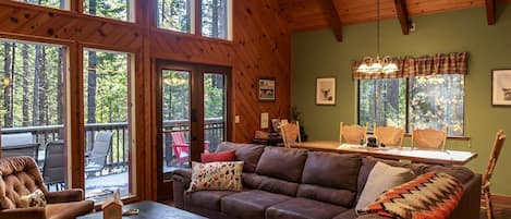 TV, fireplace, video games, DVD player