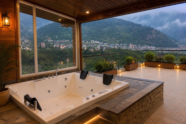 Indoor spa tub