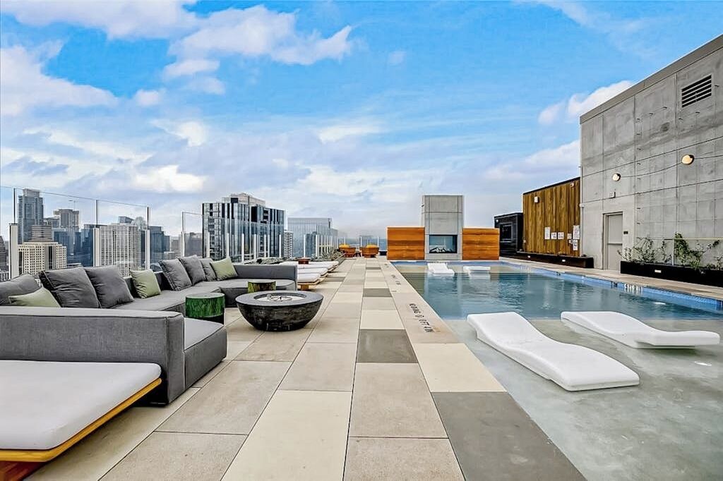 A heated pool