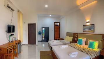 Superior Triple Room, Balcony, Mountain View | Desk, laptop workspace, blackout drapes, iron/ironing board (on request)