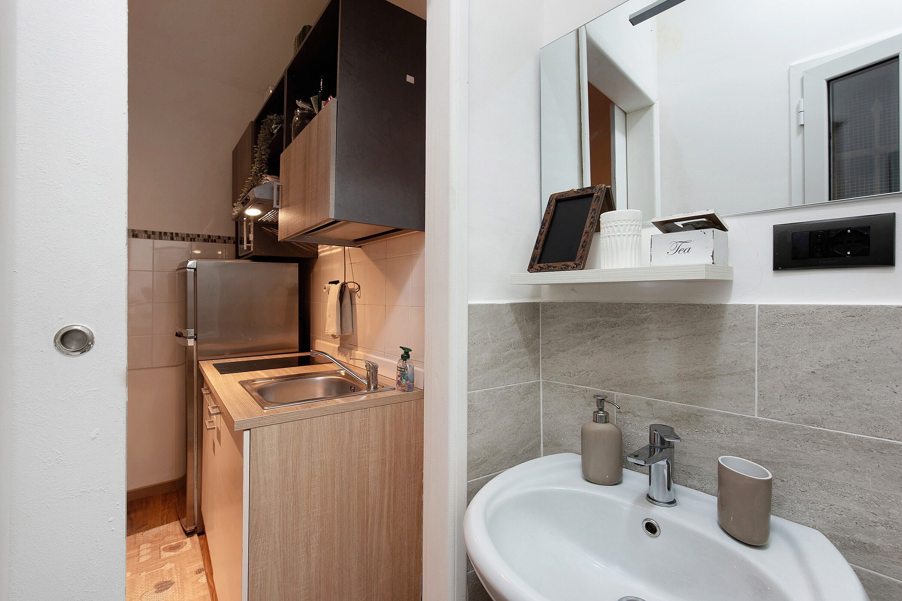 Een douche, handdoeken
