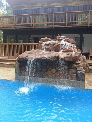 Pool - Waterfront Cabin Retreat with Private Dock and Pool in Plantersville Texas (Grimes County)