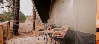 Scenic King Glamping Tent with AC & Mountain Views near Mountainair in Torreon, New Mexico