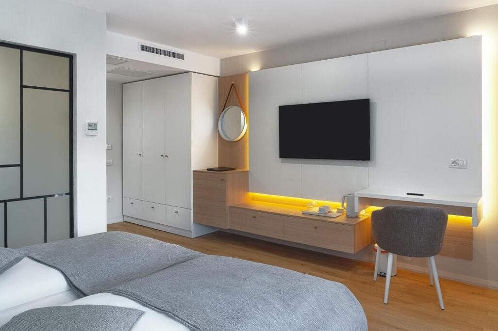 Double or Twin Room, Balcony | In-room safe, desk, laptop workspace, blackout curtains