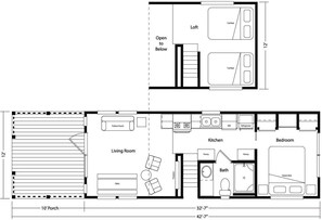 Floor plan - Impressive Tiny House Rental for Great Mountain Getaways in Colorado (Mesa)