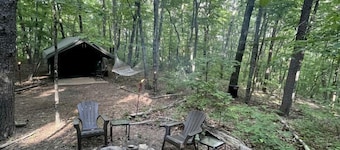 Enchanting Glamping Tent with Hammock & Fire Pit Escape in Rising Fawn, Georgia