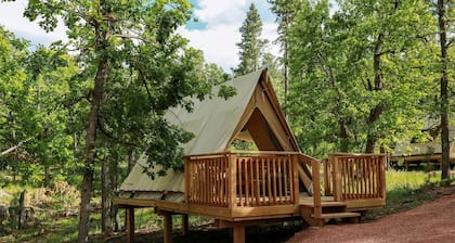 Off-Grid A-Frame Tent with Stargazing & Nature Escape in Hermosa, South Dakota