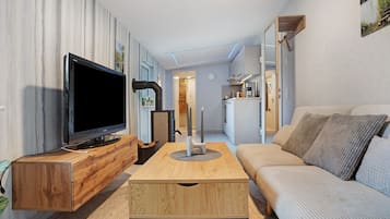 Télévision, cheminée