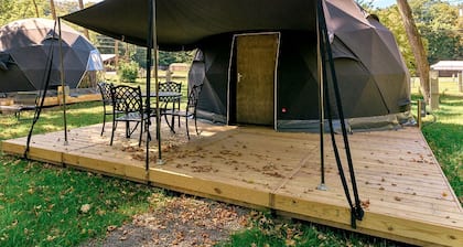 Enchanting Dome Retreat by the Mountain and River in the Heart of New York’s Catskills