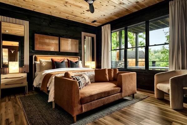 4 bedrooms, iron/ironing board, WiFi, bed sheets - Luxurious Scandinavian Lodge • Indoor Pool, Sauna & Theater • Near Smoky Mountains • Sevierville, TN (Sevierville)