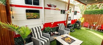 Bright Retro Family Trailer with Vintage Charm & Private Yard Near San Diego Attractions, El Cajon CA