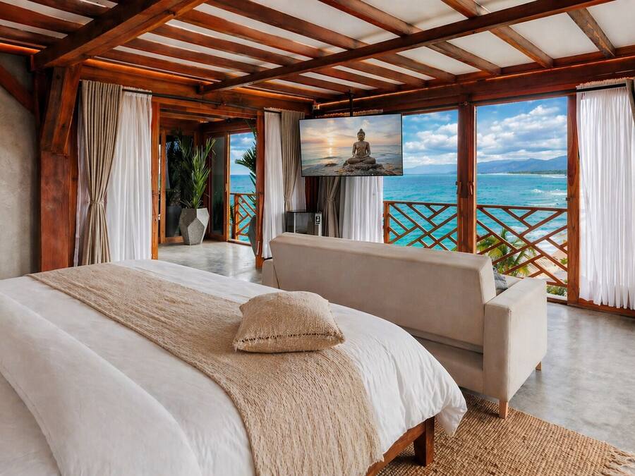 Superior Suite, Balcony, Partial Sea View | In-room safe, desk, laptop workspace, blackout drapes