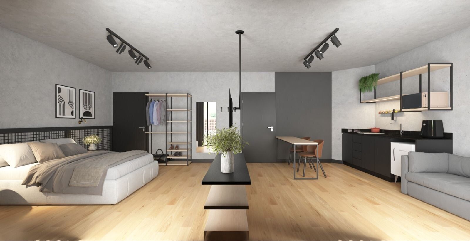 Basic-studiolejlighed | Premium-sengetøj, gratis Wi-Fi, individuel indretning, sengetøj