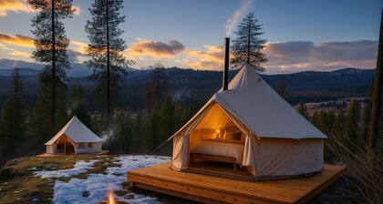 Scenic Glamping Stay with Quiet Privacy and Restful Views in Sandpoint, Idaho