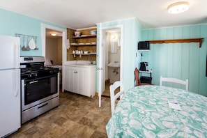 Coffee/tea maker, fridge, microwave, oven - Beachfront Escape with Breezy Views in North Truro, Massachusetts (North Truro)