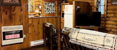 Télévision, cheminée