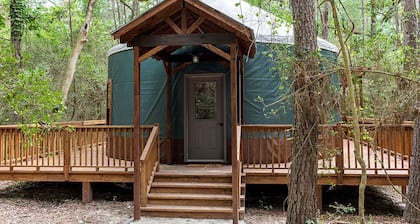 Glamping Trips near Lake Livingston, for Wonderful Escapes to Nature in Texas in this Yurt