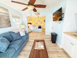 Iron/ironing board, WiFi, bed sheets - Fun Oceanfront 2 Bedroom Villa with Private Beach Access in Cocoa Beach (Cocoa Beach)