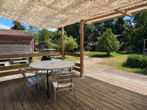 Habitatge mòbil Comfort, 3 dormitoris | Terrassa o pati