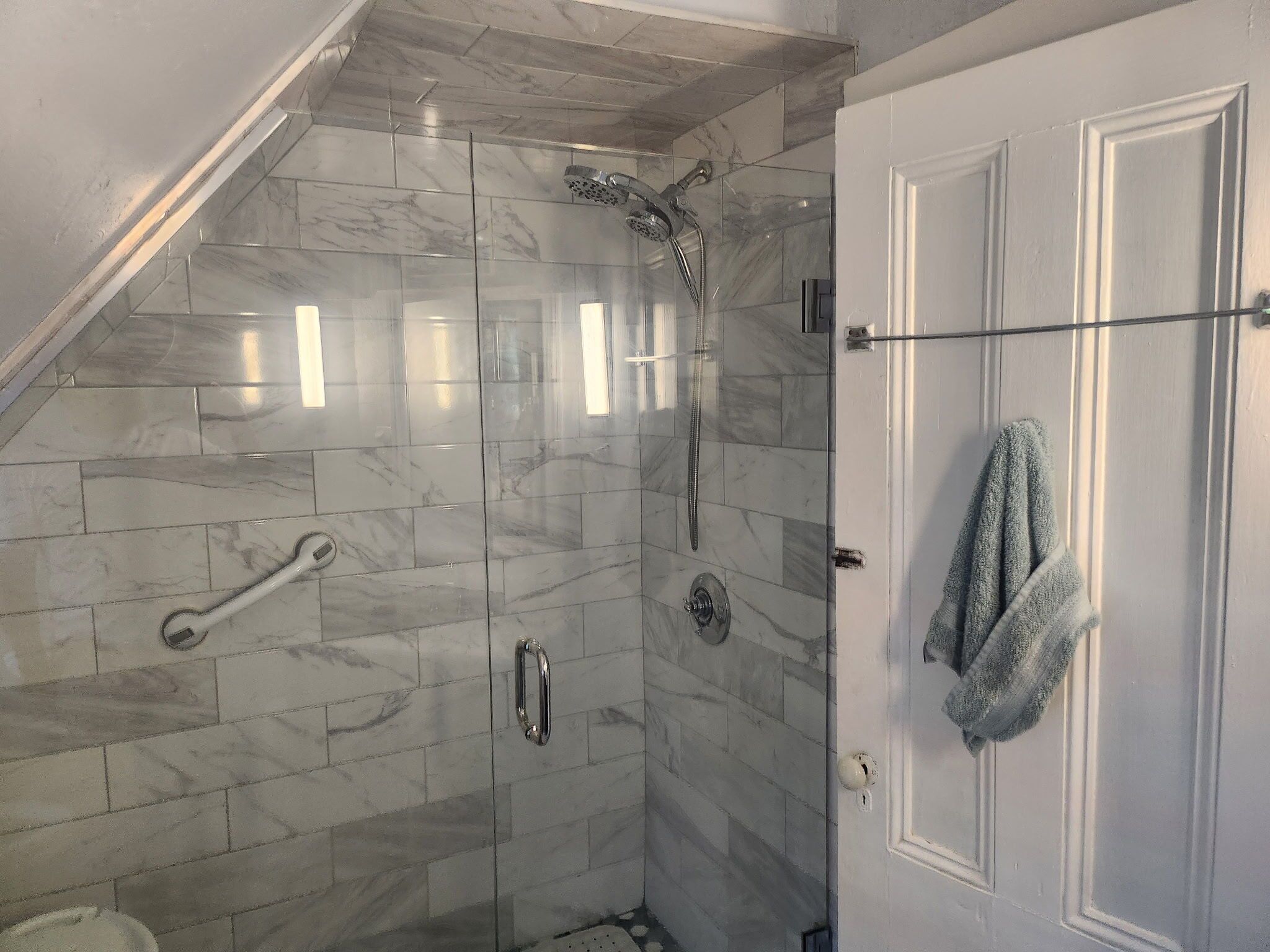 Shower, toilet paper