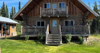 Full scribe log cabin in Sterling perfect for a cozy getaway.