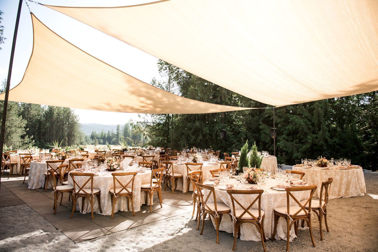 Outdoor banquet area