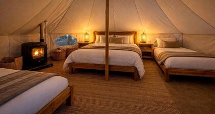 Secluded Glamping Escape Surrounded by Forest and Valley Views in Sandpoint, Idaho