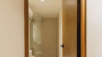 Superior Studio, City View | Bathroom | Shower, hair dryer, towels, soap