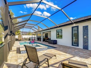 Outdoor pool, a heated pool
