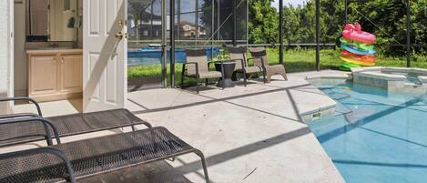 Outdoor pool, a heated pool