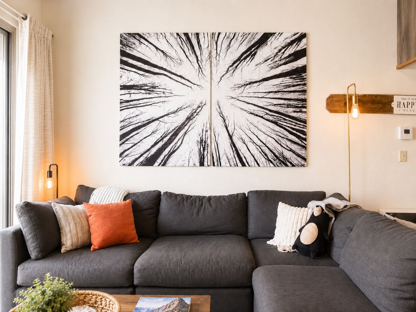 Een smart-tv en een open haard