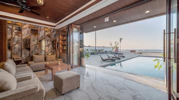 Villa, balcon, vue mer | Coin séjour