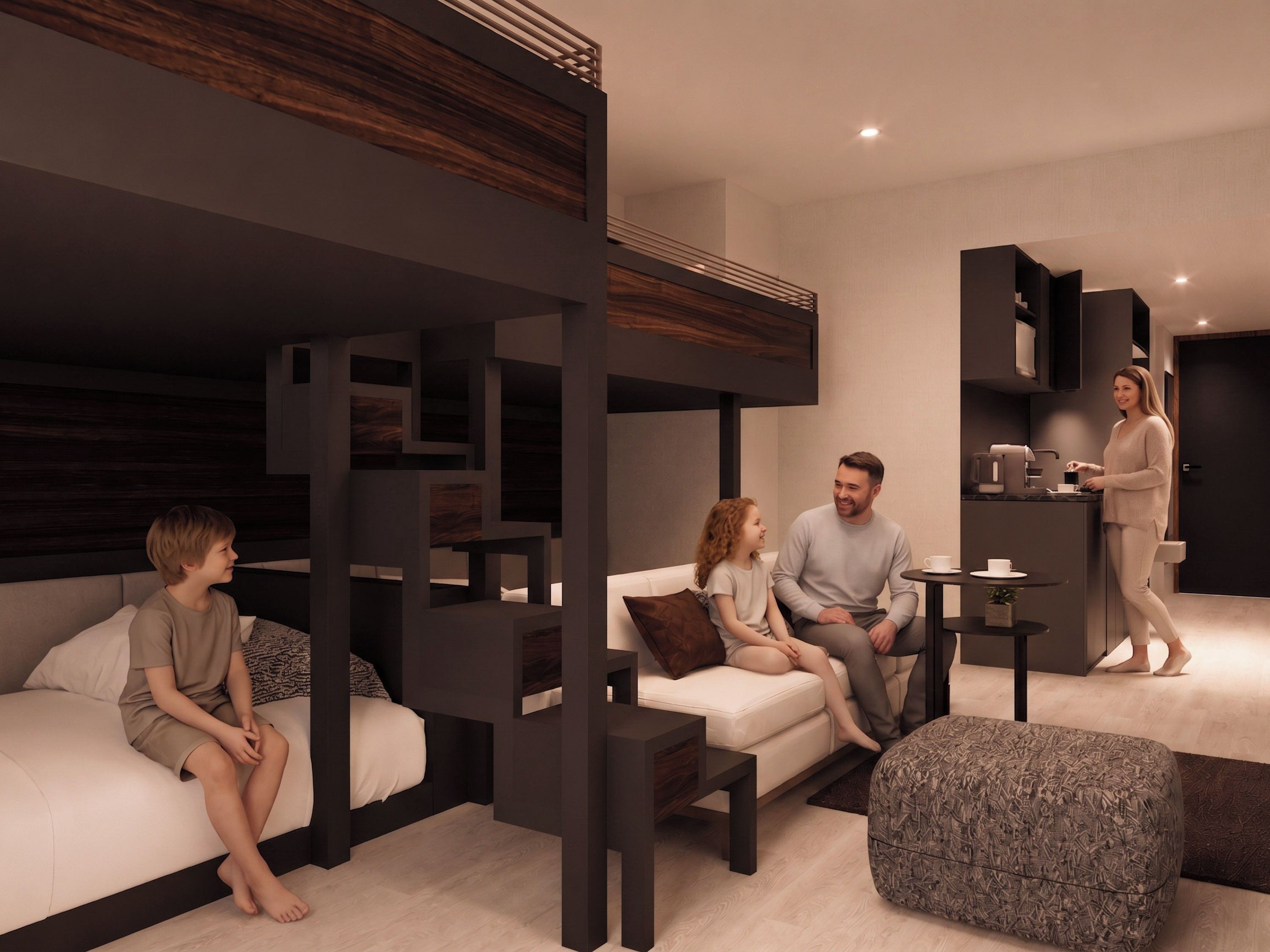 Superior Bunk with Kitchen and Laundry, Non Smoking | Down comforters, desk, WiFi (free), bed sheets
