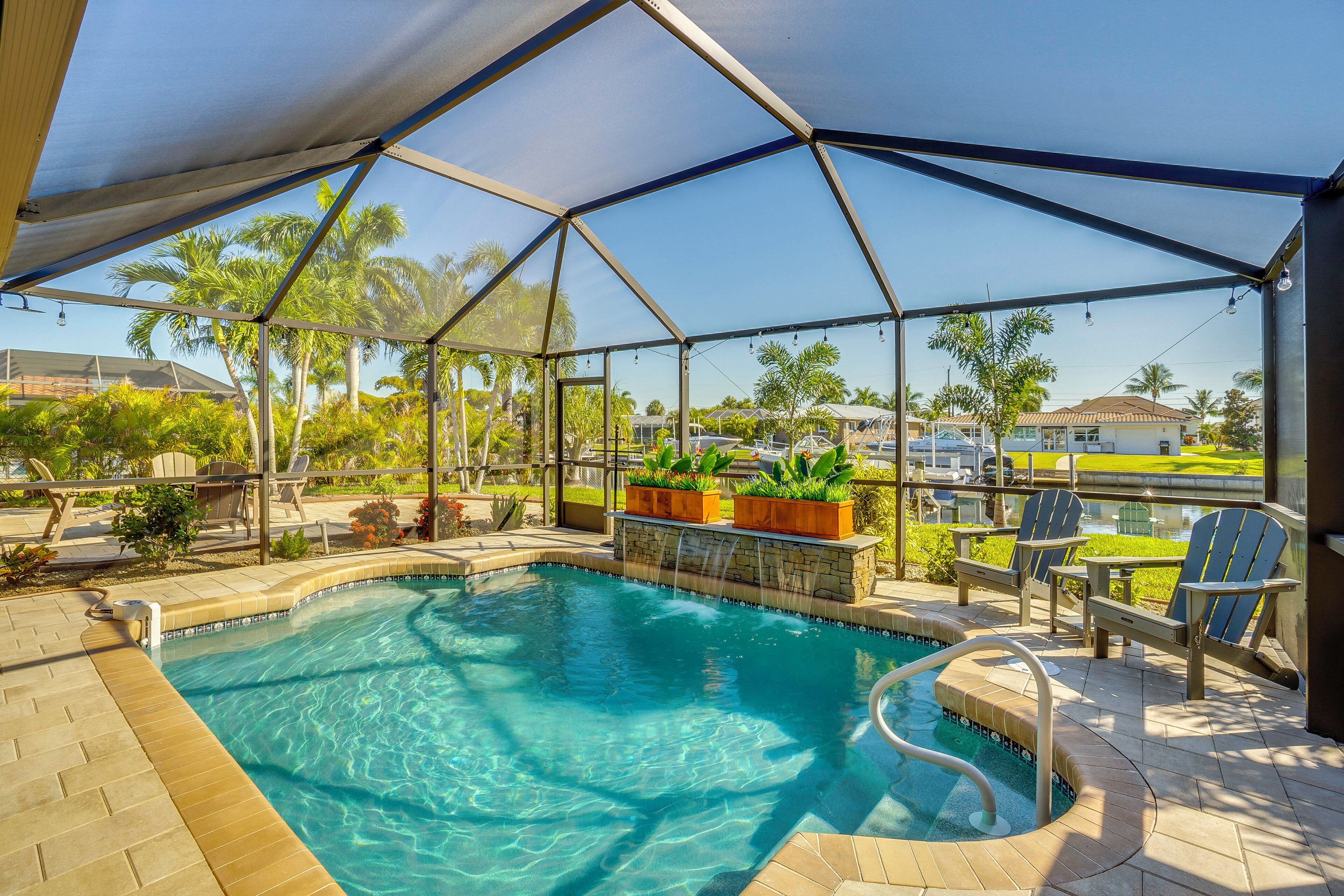 A heated pool
