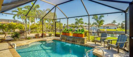 A heated pool
