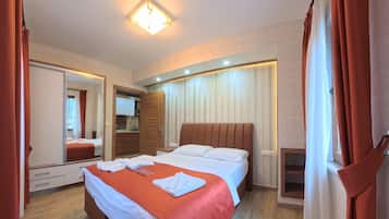 Soundproofing, iron/ironing board (on request), WiFi (free), bed sheets