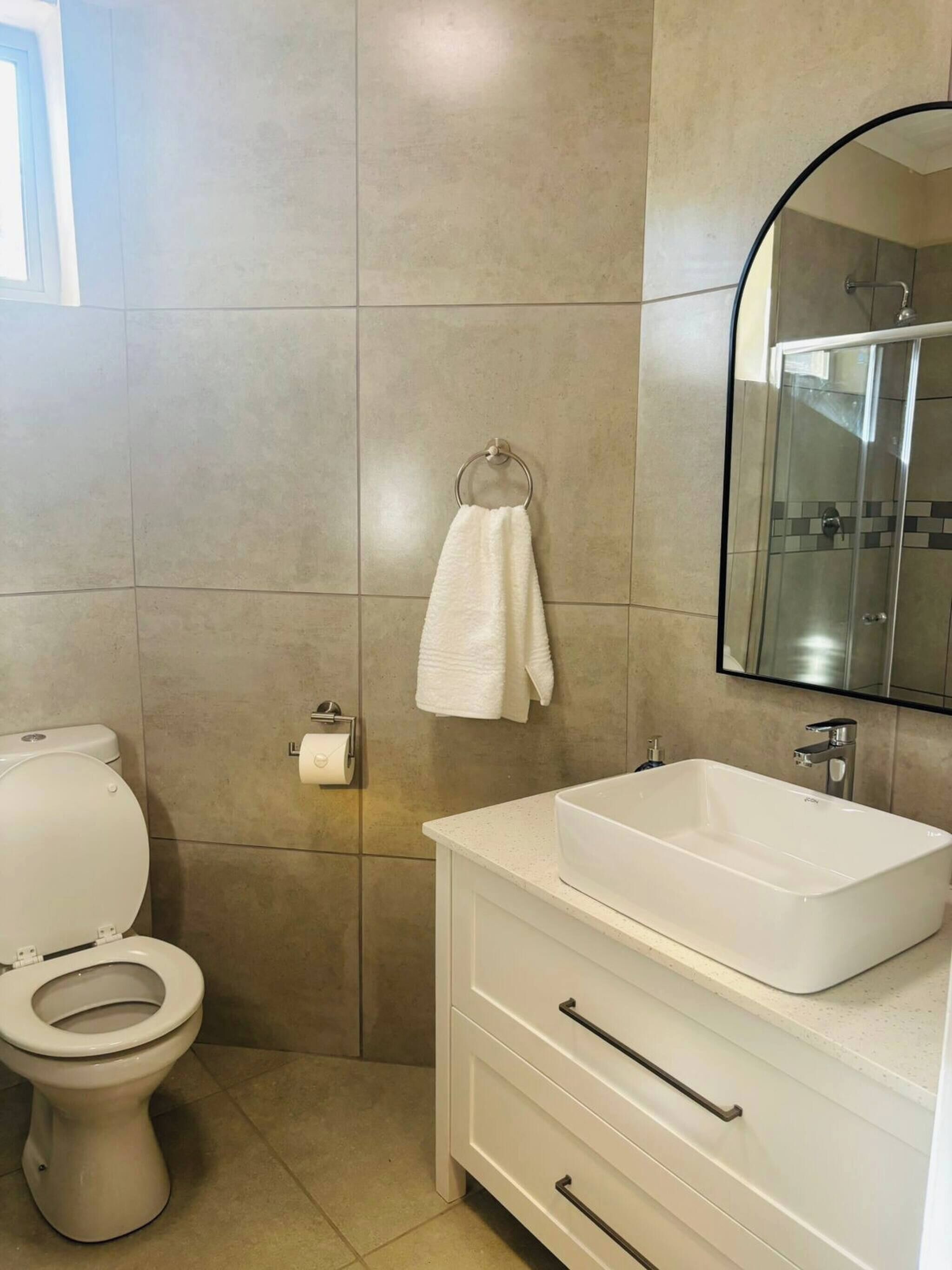Een douche, een haardroger