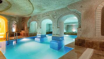 Indoor pool, a heated pool